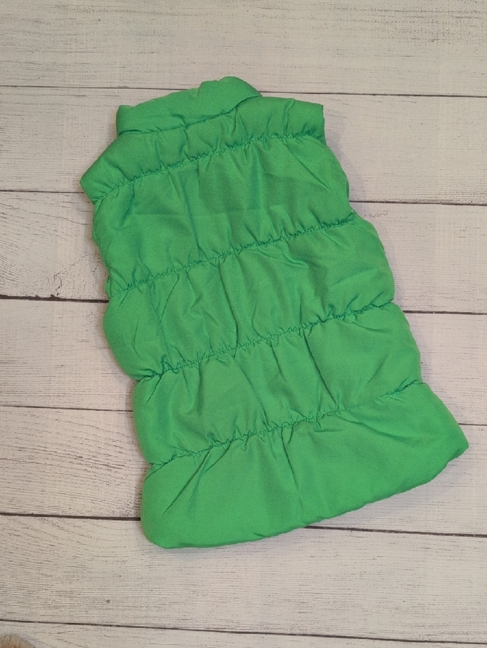 Green Puffer Vest with Blue Zip - Picture 3 of 4